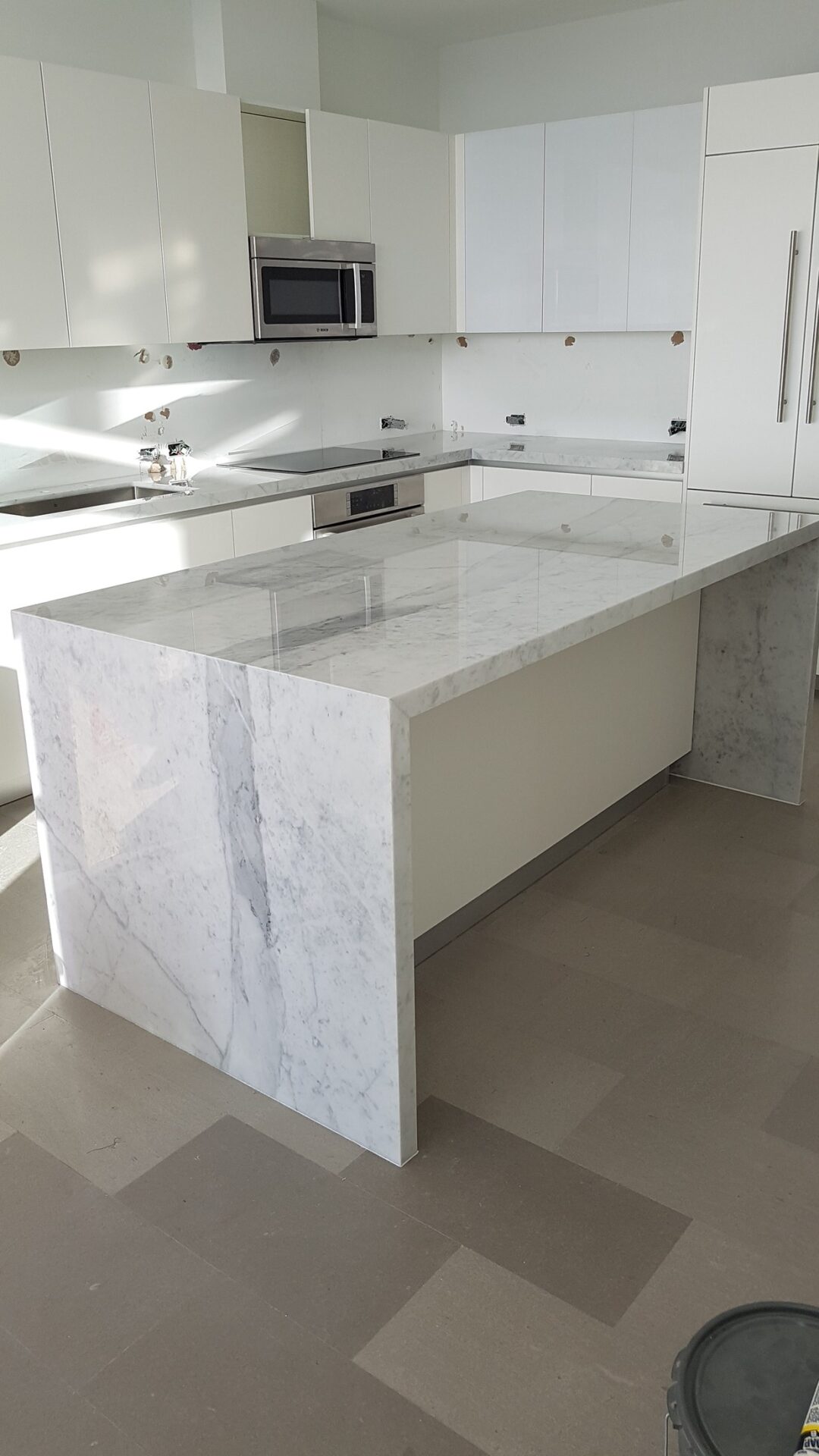 White Waterfall Kitchen — view 3